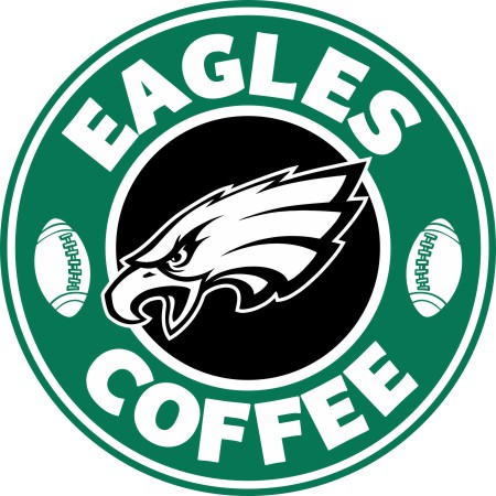 Philadelphia Eagles starbucks coffee logo vinyl decal